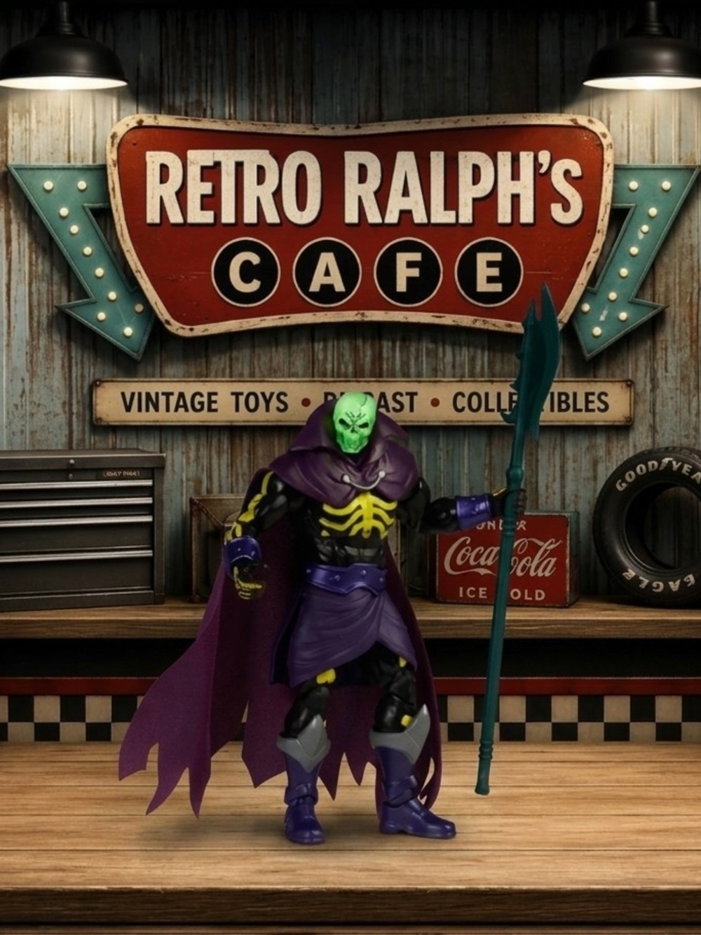 Mattel Skeletor Action Figure - Purple, Green & Black